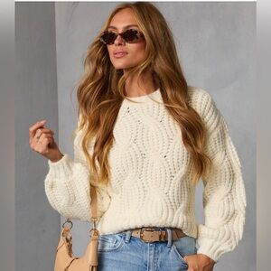 NWOT: vici cable sweater